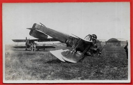 CPA CARTE-PHOTO AVIATION - Accident D'Avion BREGUET (a Priori 93 Aérodrome Du LE BOURGET) - Accidentes