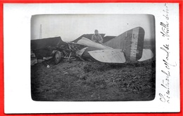 CPA CARTE-PHOTO AVIATION Militaire - Accident D'Avion "Lieutenant Maulde - Vrille De ... ?" - Unfälle