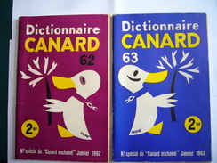 Dictionnaire Canard Janvier 62  Et Janvier  63 - Wörterbücher