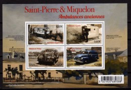 St Pierre Et Miquelon 2016 - Ambulances Anciennes De SPM - BF Neufs // Mnh - Blokken & Velletjes