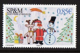 St Pierre Et Miquelon 2016 - Noël 2016,père Noël, Dessins D'enfants - 1 Val Neufs // Mnh - Unused Stamps