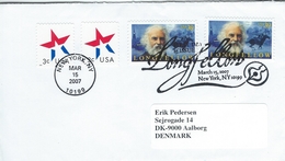 First Day Of Issue. Longfellow.  Sent To Denmark 2007.  H-1016 - 2001-2010