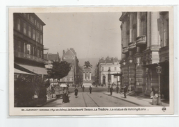 63 - Puy De Dome - Clermont Ferrand Le Bvd Desaix Théatre Statue Vercingétorix 1915 Ed Marque Rose 22 - Clermont Ferrand