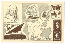 NICE (06) Carte Illustrée Centenaire Du Timbre Poste 1940 - Andere & Zonder Classificatie