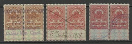 RUSSLAND RUSSIA Revenue Tax Steuermarken 3 X Pair O - Fiscali