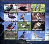 (022) Tonga   Birds Sheetlet / Feuillet Oiseaux / KB Vögel   ** / Mnh  Michel 1754-65 - Tonga (1970-...)