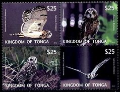 (024) Tonga   Birds / Owls / Oiseaux / Hiboux / Vögel / Eulen   ** / Mnh  Michel 1797-1800 - Tonga (1970-...)
