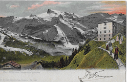 STANSERHORN → Touristen Unterwegs Bei Der Bergstation Anno 1903  ►mit Hotel-Stempel◄ - Stans