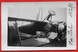 CPA CARTE-PHOTO H. BESSARD Rue De Satory 78 VERSAILLES - AVIATION - Accident D'Avion "Sous-Off" ? Berline M. Peuillot - Accidents