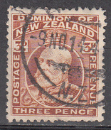 NEW ZEALAND       SCOTT NO. 133      USED         YEAR 1909 - Usati
