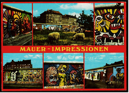 Berlin  -  Mauer-Impressionen  -  Mehrbild-Ansichtskarte Ca. 1990  (6754) - Muro Di Berlino