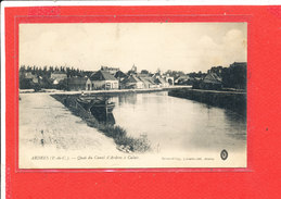 62 ARDRES Cpa Petite Animation Peniche Quai Du Canal De Calais     Edit Baras Willay - Ardres