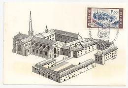 Carte Maximum 27-8-66 Aubel, Abbaye De Valdieu, Hannut Exposition Philatélique Hannut. - 1961-1970