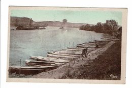 Cpa FRENEUSE La Plage Barques Péniche CIM - Freneuse