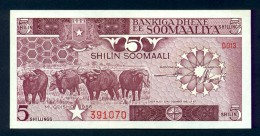 Banconota Somalia 5 Shillings 1982 FDS - Somalië