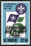 Neuf Sans Charnière N° 889, 2d50, 75è Anniversaire Du Scoutisme, Double Surcharge, Carribean... - Otros & Sin Clasificación