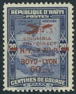 Neuf Avec Charnière N° 4A, 60c Vol New York Port Au Prince, T.B. - Sonstige & Ohne Zuordnung