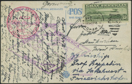 Lettre N° 13/15, Série Zeppelin Sur 1 Carte + 2 Lettres 1er SAF 1930 + Cachet Europa Panamerica Round... - Autres & Non Classés