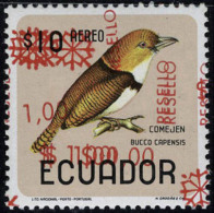 Neuf Sans Charnière 1s Sur 10s Oiseau, Michel N° 1436, Quadruple Surcharge Rouge, T.B. - Sonstige & Ohne Zuordnung