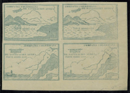 Neuf Sans Gomme N° 10 + 12, Els 2 Valeurs Se Tenant En Blocs De 4, T.B. - Sonstige & Ohne Zuordnung