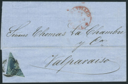 Lettre N° 6e, Moitié De 10c Bleu Sur L Datée Du 22 Août 1859, Cachet Cercles Noirs +... - Sonstige & Ohne Zuordnung