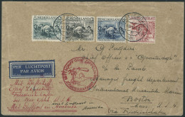 Lettre Zeppelin. SAF 1930. CàD Rotterdam 12.V.13. 1930 Pour Boston (USA). Au Verso CàD Vert Avec... - Autres & Non Classés