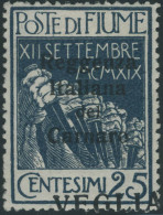 Neuf Avec Charnière N°20. 25c Bleu Variété Surcharge VEGLIA En Bas. T.B. Signé... - Autres & Non Classés