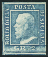 Neuf Avec Charnière N° 20, 2g Bleu Clair, Planche III, Adhérences Sinon T.B. Sassone N° 8. - Other & Unclassified