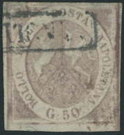 Oblitéré N°7. 50g Rose. T.B. Signé J.F. Brun (Sassone 4500 Euros) - Otros & Sin Clasificación