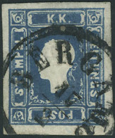 Oblitéré N°5. (1,05k) Bleu. T.B. CàD Bergamo 17/2. T.B. Signé Calves - Other & Unclassified