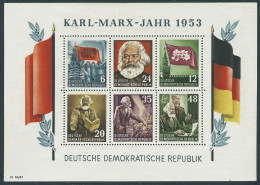 Neuf Sans Charnière N° 2/3, Blocs Karl Marx, 2 BF Dentelés + 2 BD ND, T.B. - Sonstige & Ohne Zuordnung