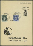 Lettre 62 + 64, Les 2 Valeurs Sur CP Illustrée Schultheiss, Càd 700 Jahre Wedding Berlin 08.6.51 T.B. - Other & Unclassified