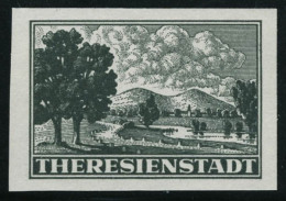 Neuf Sans Charnière Theresienstadt, Michel N° 1U, ND, T.B. Signé Gilbert - Sonstige & Ohne Zuordnung