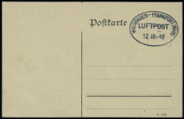 Lettre Zeppelin. C.P. N'ayant Pas Circulé Avec CàD Wiesbaden-Frankfurt (Main) Luftpost 12.10.12.... - Andere & Zonder Classificatie