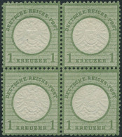 Neuf Sans Charnière N°20. 1k Vert-jaune. Bloc De 4. T.B. 2ex Cl (Michel) - Andere & Zonder Classificatie