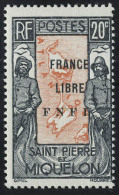 Neuf Sans Charnière N° 285, 20c France Libre, T.B. Signé Calves - Sonstige & Ohne Zuordnung