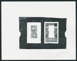 Type Carte De 1932, épreuve D'artiste En Noir Décomposée Centre + Cadre, Valeur Faciale... - Sonstige & Ohne Zuordnung