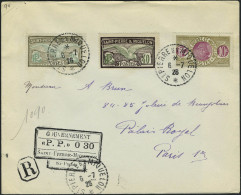 Lettre LR Affranchie Avec Cachet PP 030 + TP N° 87, 109 Et 110. Càd St Pierre Et Miquelon 6.7.26 Pour... - Autres & Non Classés