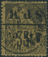 Oblitéré N°13a. 15c S/35c De 1881, Surcharge Renversée. T.B. Signé A. Brun - Otros & Sin Clasificación