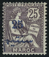 Neuf Avec Charnière N° 45b, 25 Sur 25c Violet Brun, Sans La Surcharge Protectorrat Français, T.B. - Andere & Zonder Classificatie