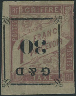 Neuf Avec Charnière N° 13b + 14b. 30 S/60c Et 30 S/1f. Les 2 Valeurs Surcharge Renversée, T.B.... - Autres & Non Classés