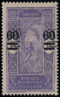 Neuf Sans Charnière N° 66a, 60 Sur 75c Violet Sur Rose Double Surcharge T.B. Signé JF Brun - Sonstige & Ohne Zuordnung