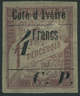 Neuf Avec Charnière N° 21a. 4f S/1f Rose Sur Paille, Léger Aminci, Aspect T.B. Signé... - Autres & Non Classés