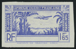 Neuf Sans Gomme Type PA De 1941, 1.65f Bleu Valon Non émise, Sans La Légende Côte D'Ivoire ND,... - Autres & Non Classés