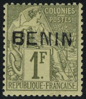 Neuf Avec Charnière N° 13, 1f Vert Oliv Surcharge Type IV Avec Cassure, T.B. Signé A Brun - Sonstige & Ohne Zuordnung