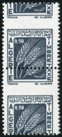 Neuf Sans Charnière N° 68, 50c Bleu-noir, Paire Verticale Avec Très Belle Variété... - Autres & Non Classés