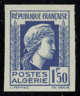 Neuf Sans Gomme N° 214b, 1f50 Bleu Type Marianne, Impression Au Recto Et Au Verso, ND, T.B. Maury - Autres & Non Classés