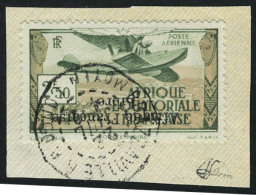 Fragment N° 15a, 2.50 Afrique Française Libre, Surcharge Renversée, Obl Sur Petit Fragment T.B.... - Autres & Non Classés