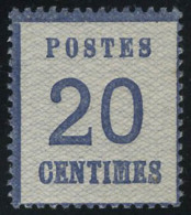 Neuf Avec Charnière N° 6, 20c Bleu, T.B. - Other & Unclassified