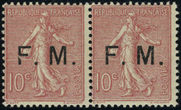 Neuf Avec Charnière N° 4a, 10c Rose, F Brisé Tenant à Normal En Paire Hor., Cl, T.B. Maury - Sonstige & Ohne Zuordnung